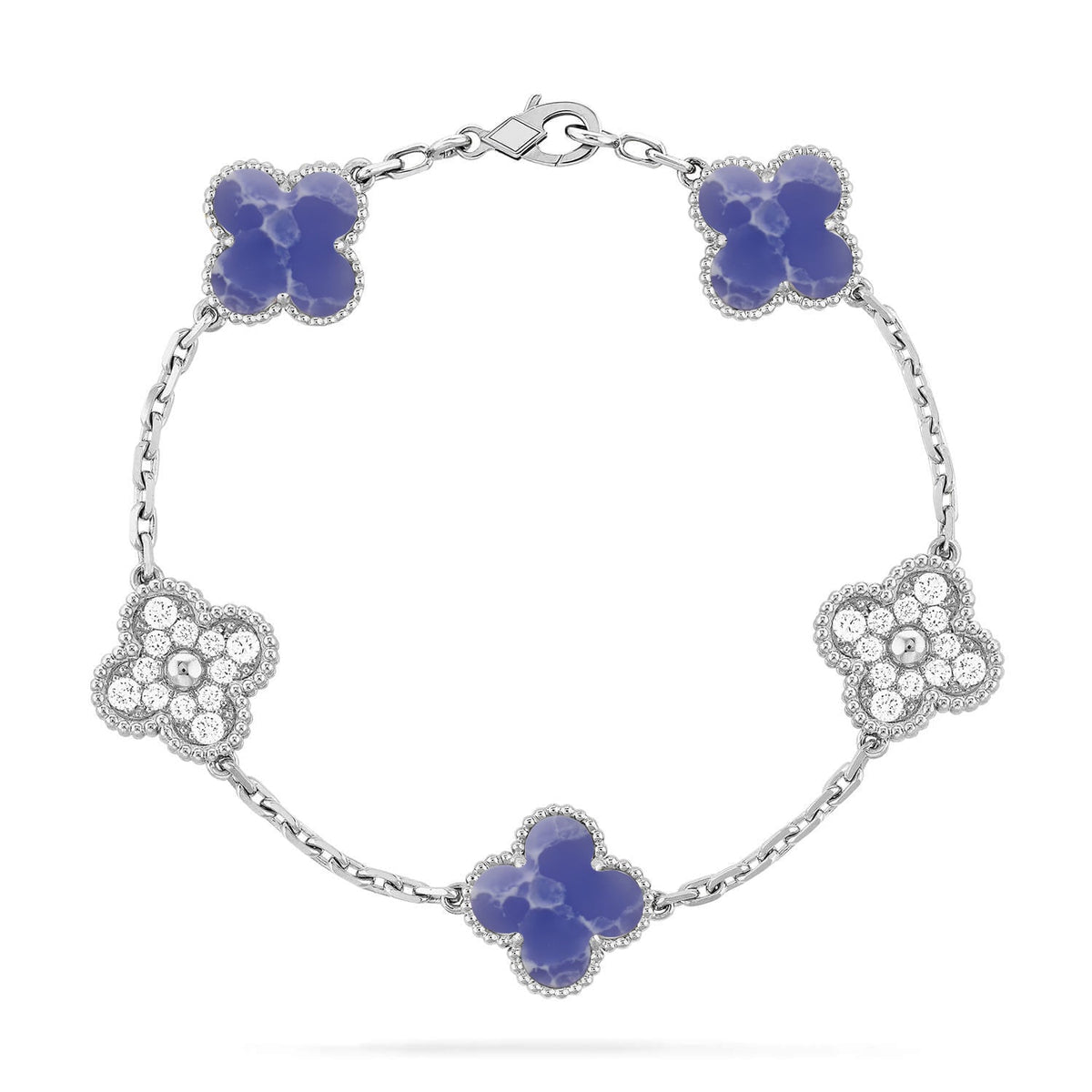 [⭐Hevara Jewelry]CLOVER 5 MOTIF BLUE VEINS BRACELET COLLECTION