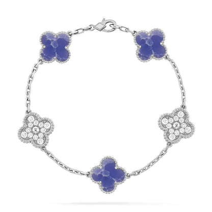 [⭐Hevara Jewelry]CLOVER 5 MOTIF BLUE VEINS BRACELET COLLECTION