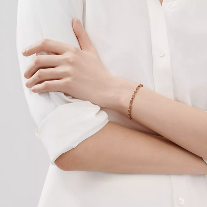 [Hevara Jewelry]HARDWEAR MICRO LINK 44 MOTIF PINK GOLD BRACELET