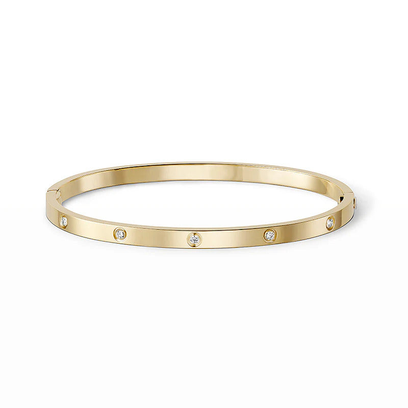 [⭐Hevara Jewelry]LOVE BRACELET 3.65MM 10 DIAMONDS