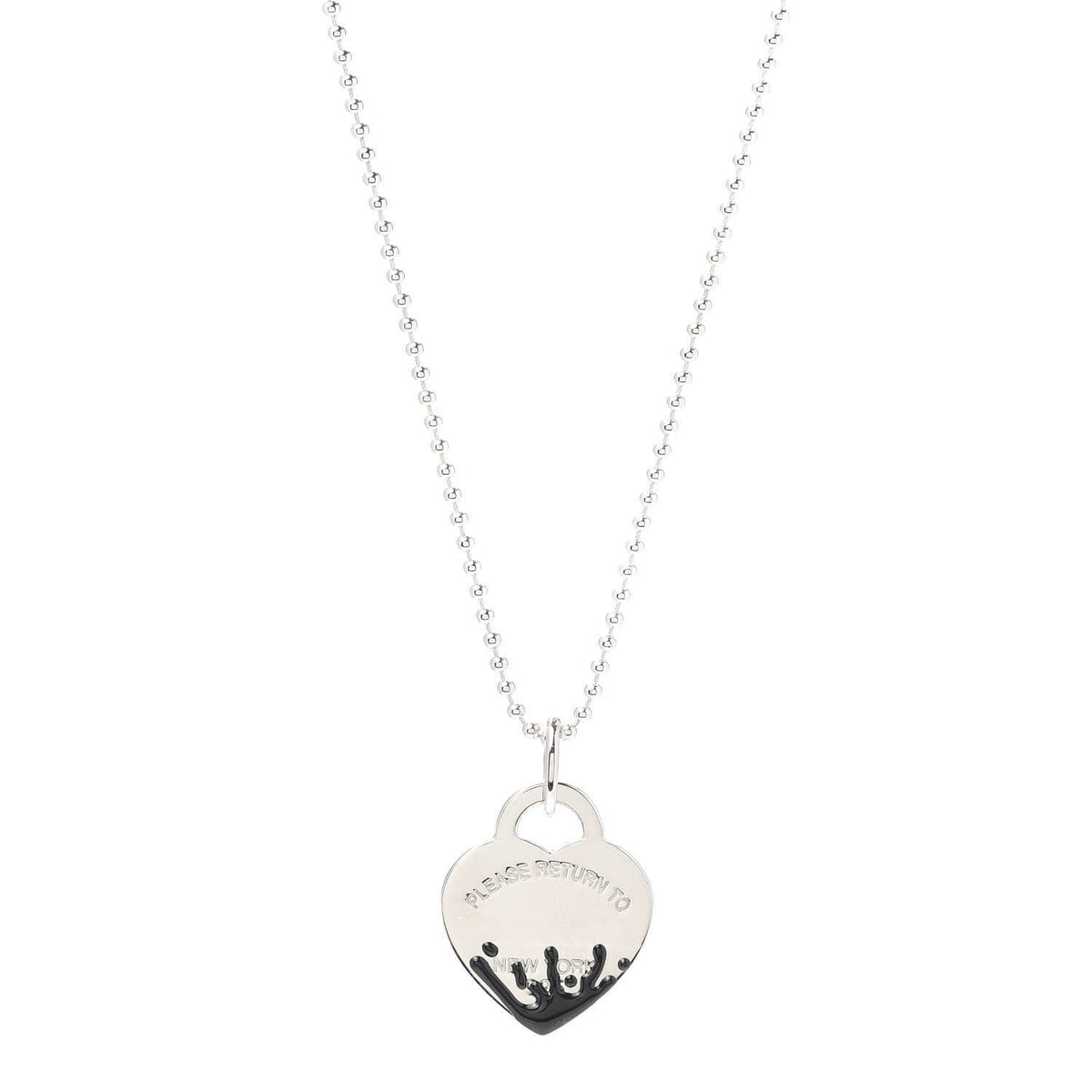 [Hevara Jewelry]COLOUR HEART SPLASH TAG NECKLACE