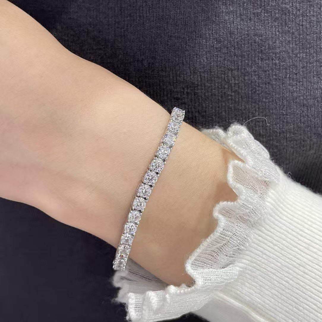 [⭐Hevara Jewelry jewelrys]TENNIS BRACELET WITH FULL DIAMOND SETTING