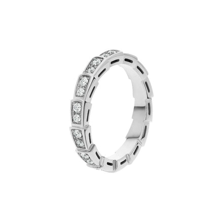 [⭐Hevara Jewelry]SERPENTI RING SILVER DIAMOND PAVED 3MM