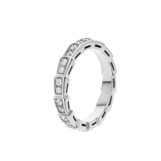 [⭐Hevara Jewelry]SERPENTI RING SILVER DIAMOND PAVED 3MM