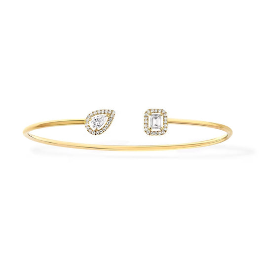 [⭐Hevara Jewelry]JONC FLEX MY TWIN TOI & MOI SILVER DIAMOND BRACELET