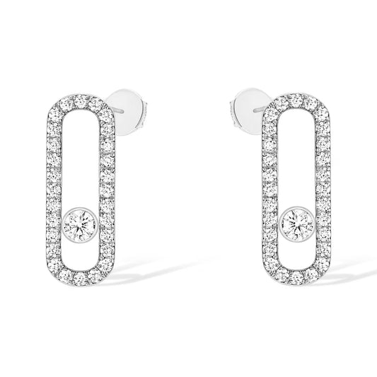 [⭐Hevara Jewelry]MOVE UNO STUD DIAMOND PAVED EARRINGS