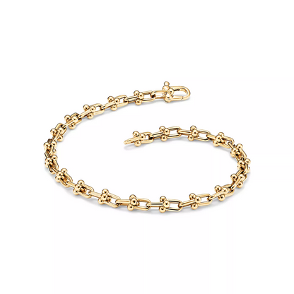 [Hevara Jewelry]HARDWEAR MICRO LINK 44 MOTIF GOLD BRACELET