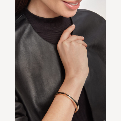 [⭐Hevara Jewelry]ZERO 1 PINK GOLD WITH BLACK CERAMIC BRACELET