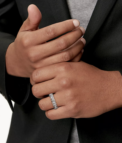 [Hevara Jewelry]SIXTEEN STONE SILVER RING