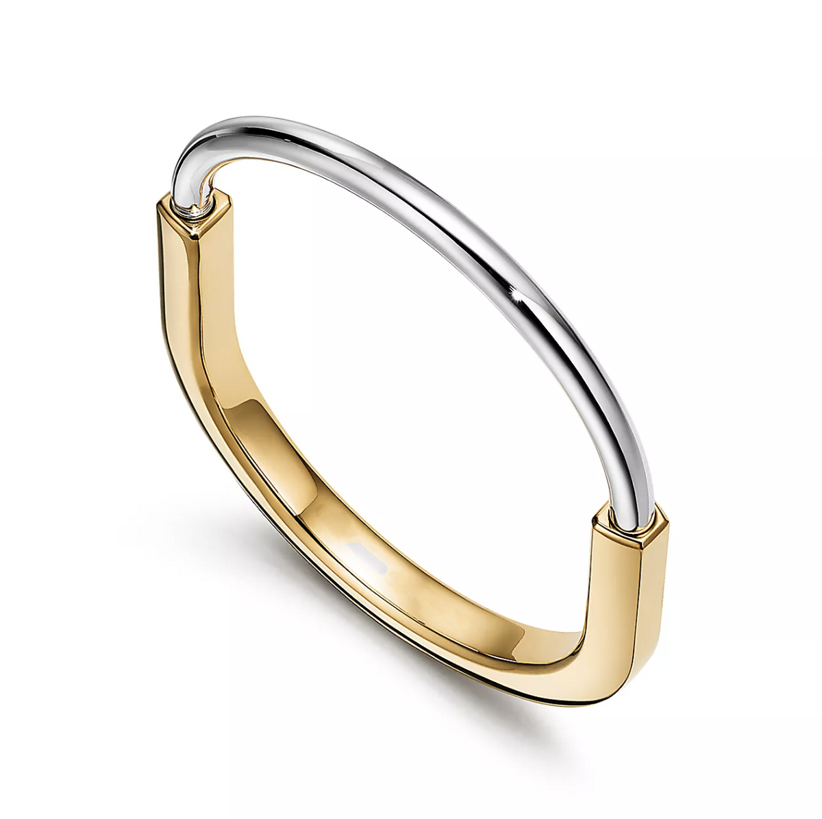 [Hevara Jewelry]LOCK BRACELET YELLOW AND WHITE GOLD