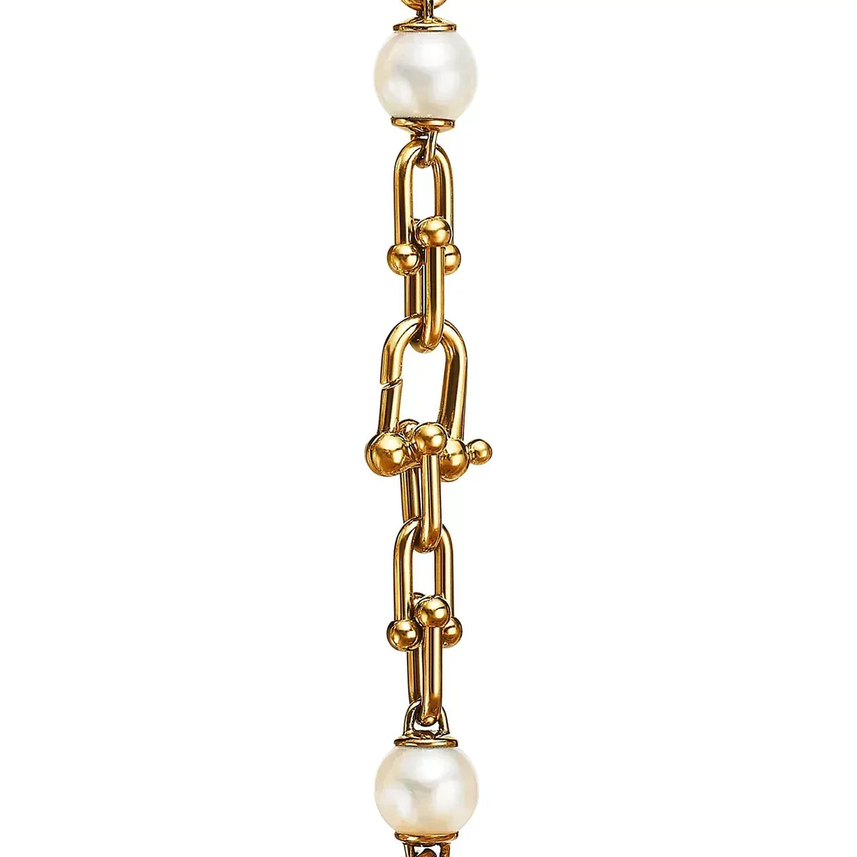 [Hevara Jewelry]LINK BRACELET GOLD WITH FRESHWATER PEARLS