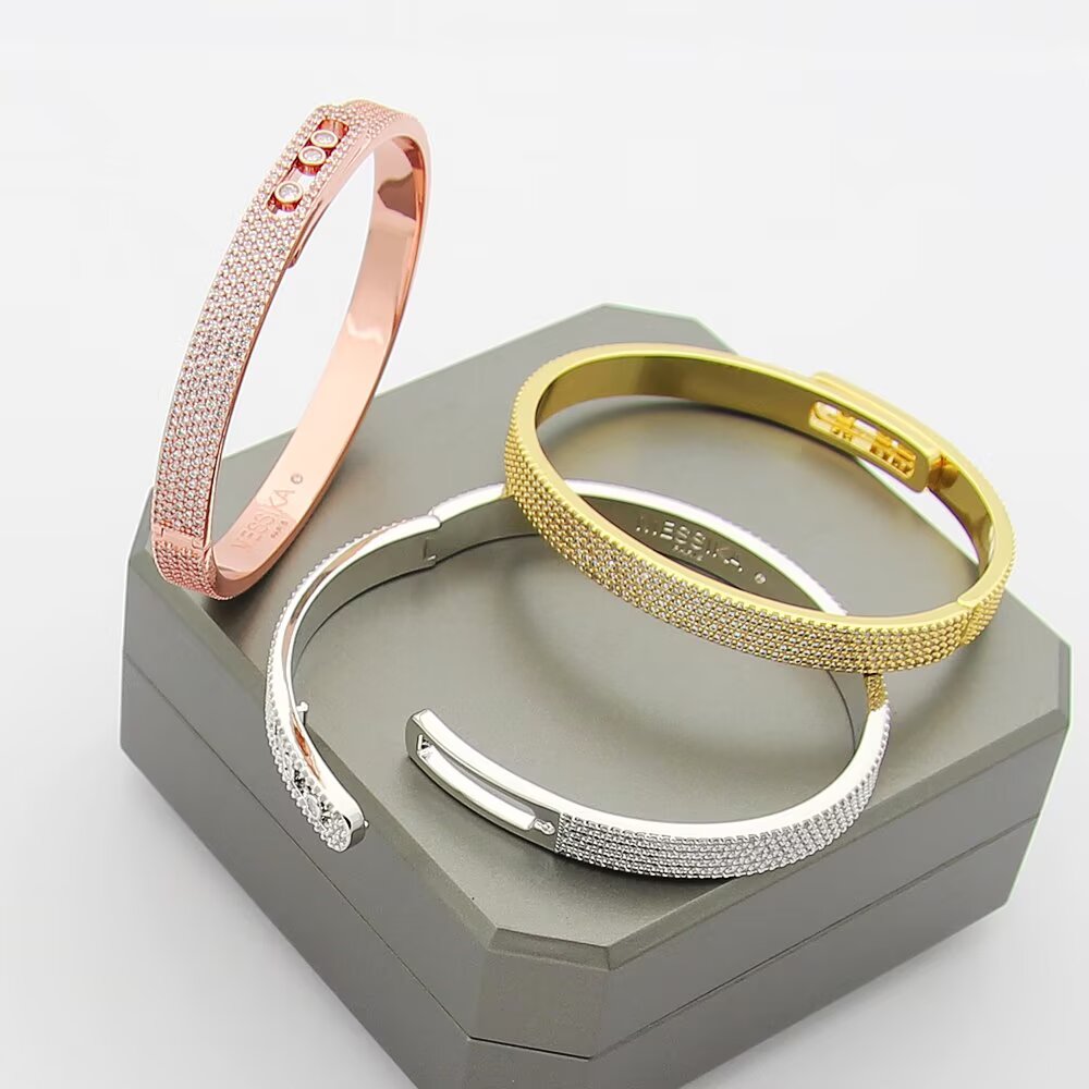 [⭐Hevara Jewelry]Move Noa Full Pavé Diamond Bangle Bracelet