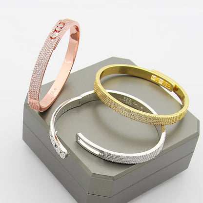 [⭐Hevara Jewelry]Move Noa Full Pavé Diamond Bangle Bracelet
