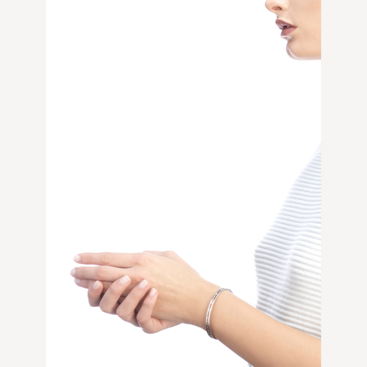 [⭐Hevara Jewelry]ZERO 1 SPIRAL LOGO SILVER BRACELET