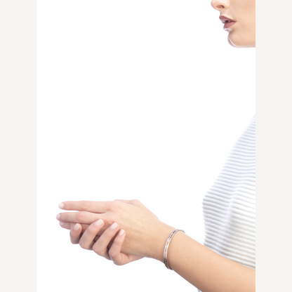 [⭐Hevara Jewelry]ZERO 1 SPIRAL LOGO SILVER BRACELET
