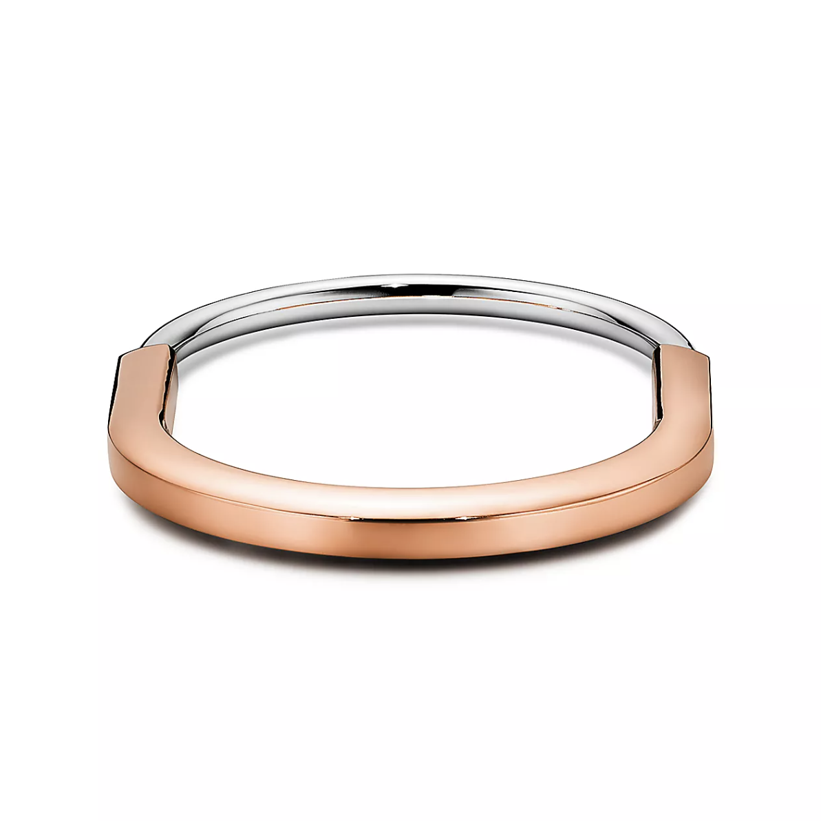 [Hevara Jewelry]LOCK BRACELET ROSE AND WHITE GOLD