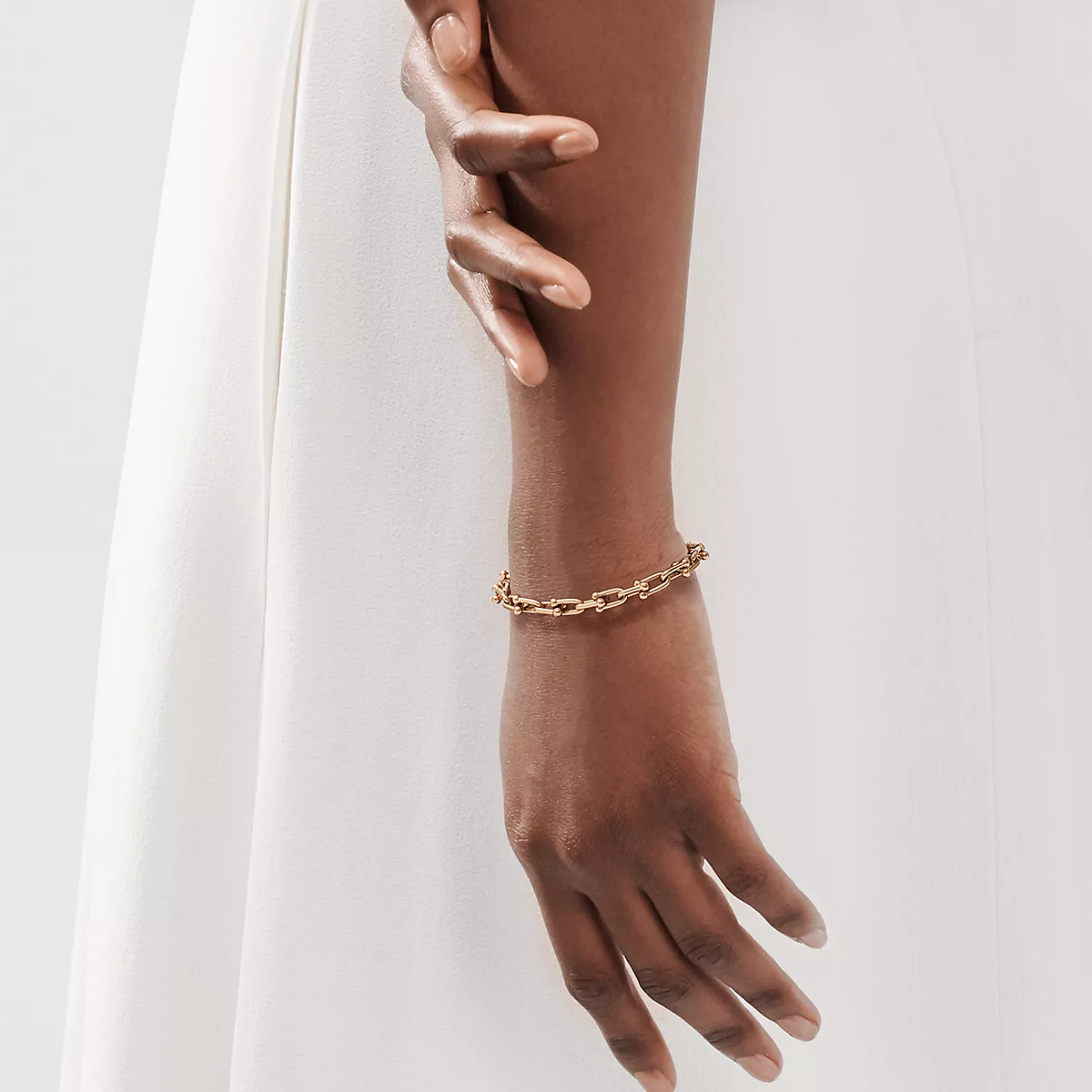 [Hevara Jewelry]HARDWEAR SMALL LINK 26 MOTIF PINK GOLD BRACELET