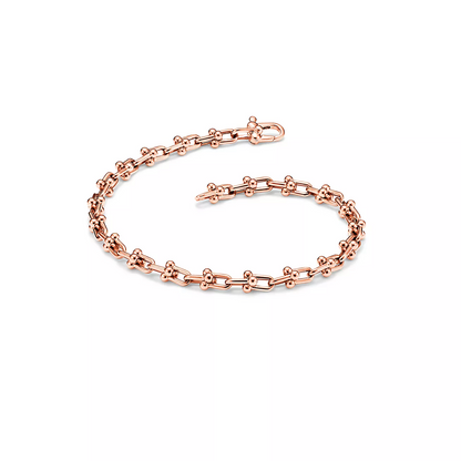 [Hevara Jewelry]HARDWEAR MICRO LINK 44 MOTIF PINK GOLD BRACELET