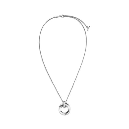 [Hevara Jewelry]T CIRCLE PENDENT SILVER NECKLACE