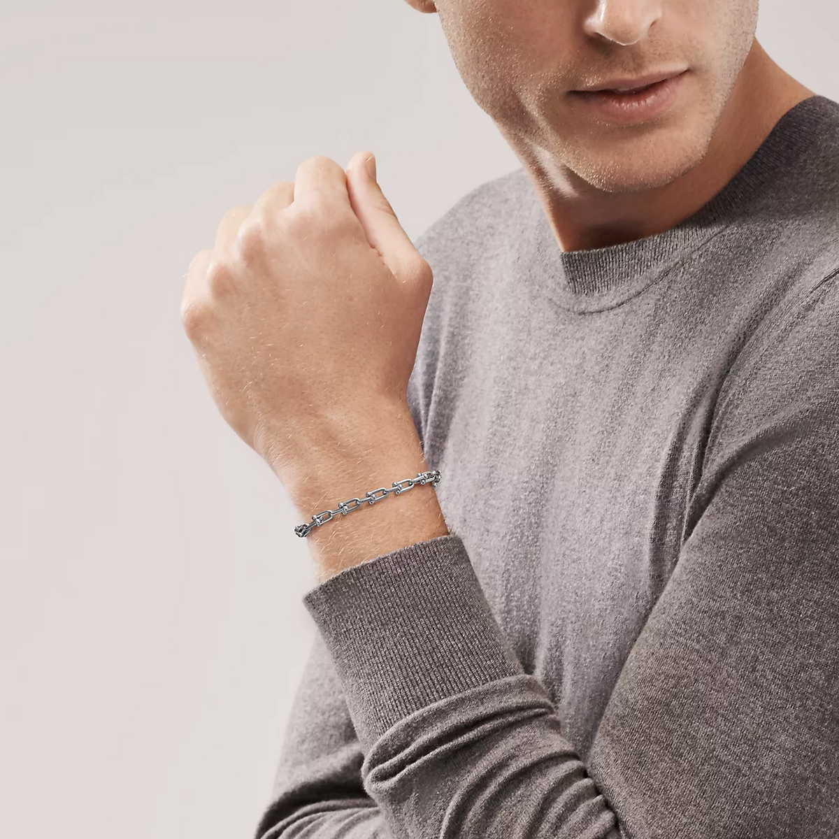 [Hevara Jewelry]HARDWEAR SMALL LINK 26 MOTIF SILVER BRACELET