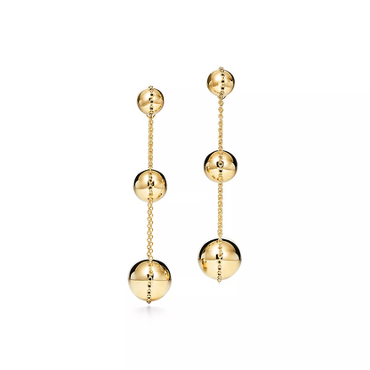 [Hevara Jewelry]TRIPLE DROP GOLD EARRINGS