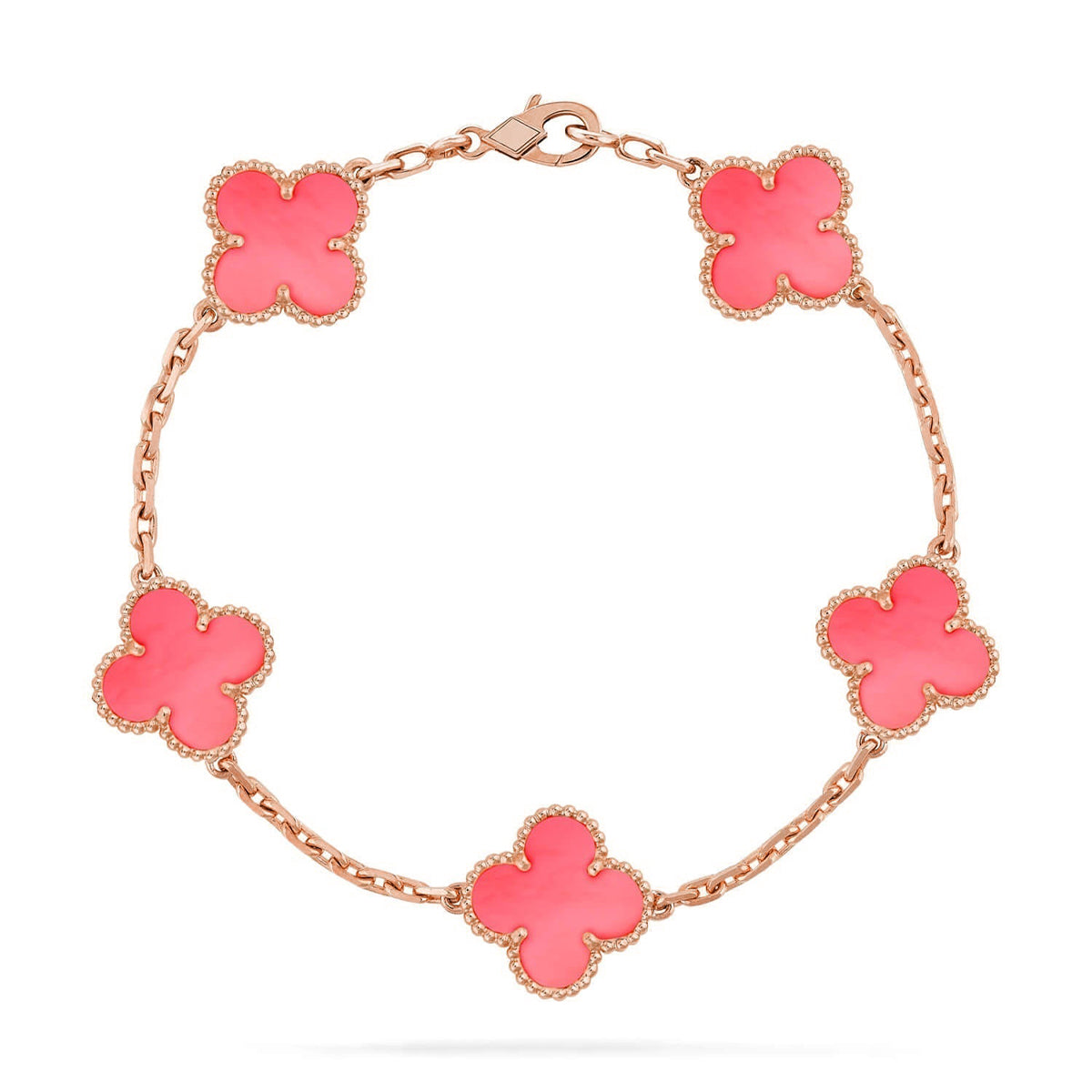 [⭐Hevara Jewelry] CLOVER 5 MOTIFS  PINK MOP BRACELET COLLECTION