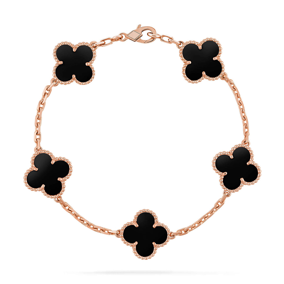[⭐Hevara Jewelry] CLOVER 5 MOTIF ONYXS BRACELET COLLECTION