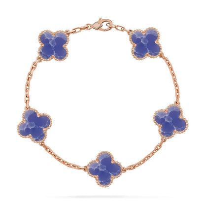 [⭐Hevara Jewelry]CLOVER 5 MOTIF BLUE VEINS BRACELET COLLECTION