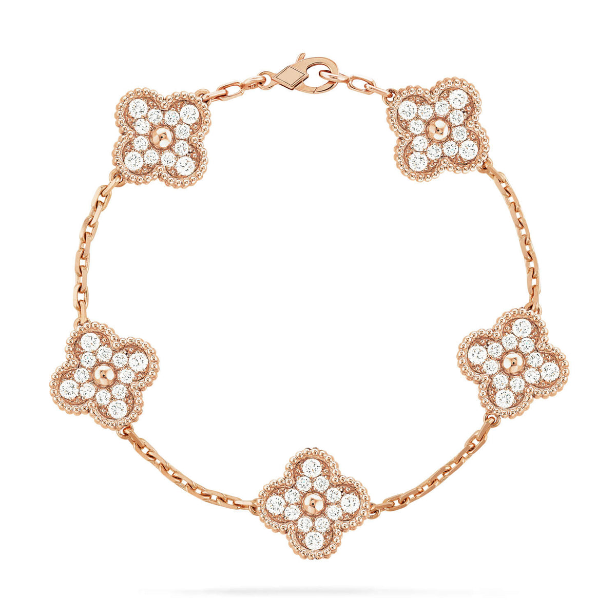 [⭐Hevara Jewelry] CLOVER 5 MOTIF FULL DIAMOND BRACELET COLLECTION