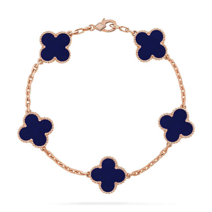 [⭐Hevara Jewelry]CLOVER 5 MOTIF LAPIS LAZULI BRACELET COLLECTION