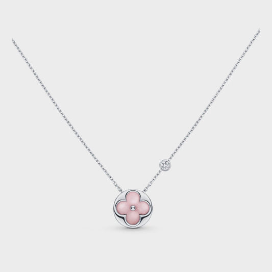 [⭐Hevara Jewelry]SUN MOTIF PINK MOP SILVER BRACELET