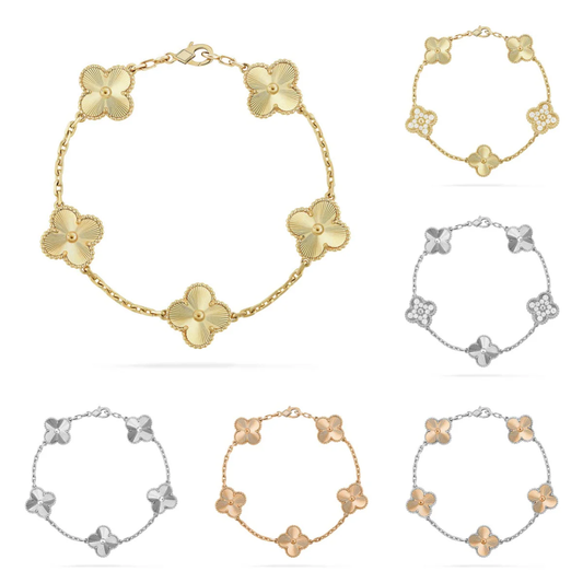 [⭐Hevara Jewelry] CLOVER 5 MOTIF LASER BRACELET COLLECTION