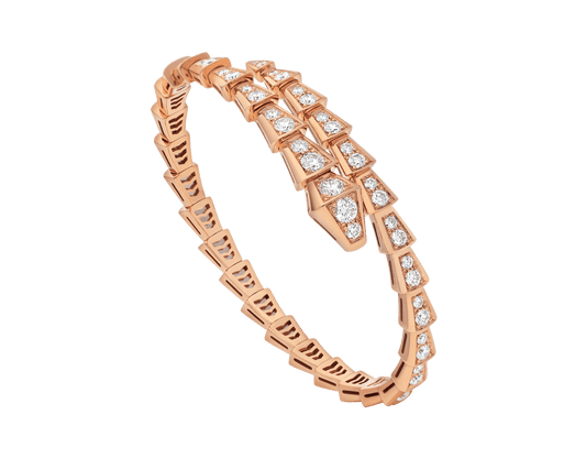[⭐Hevara Jewelry]SERPENTI BRACELET 6.8MM PINK GOLD DIAMOND