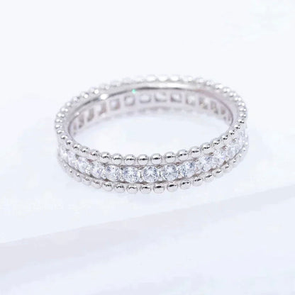 [⭐Hevara Jewelry]PERLEE DIAMOND SILVER RING