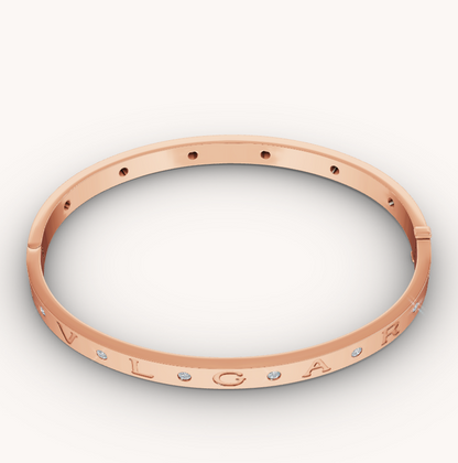 [⭐Hevara Jewelry]ZERO 1 PINK GOLD 12 DIAMONDS BRACELET