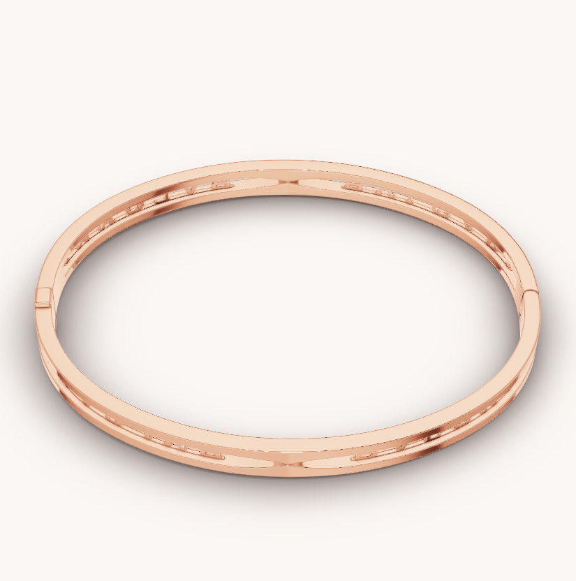 [⭐Hevara Jewelry]ZERO 1 SPIRAL LOGO PINK GOLD BRACELET