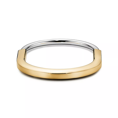 [Hevara Jewelry]LOCK BRACELET YELLOW AND WHITE GOLD