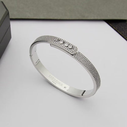 [⭐Hevara Jewelry]Move Noa Full Pavé Diamond Bangle Bracelet