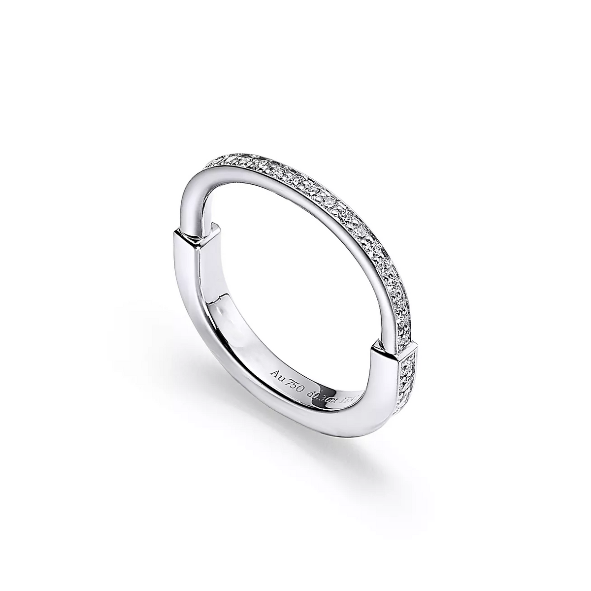 [Hevara Jewelry]LOCK RING SILVER DIAMOND PAVED