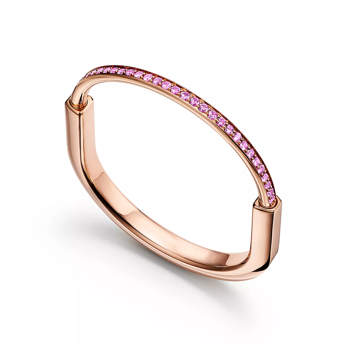 [Hevara Jewelry]LOCK BRACELET ROSE DIAMOND PINK GOLD