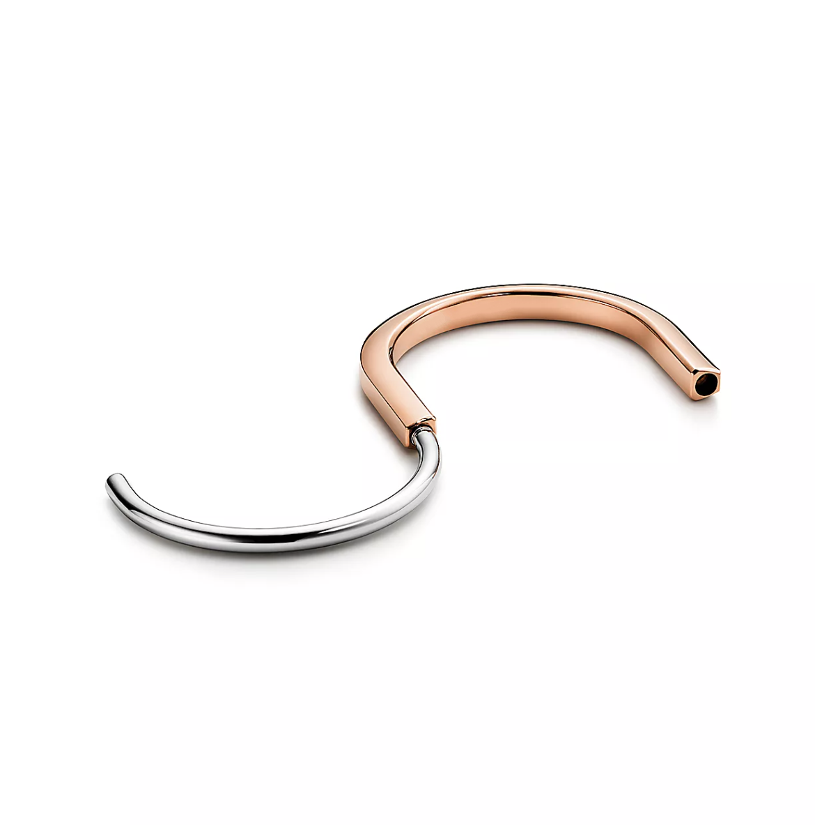 [Hevara Jewelry]LOCK BRACELET ROSE AND WHITE GOLD