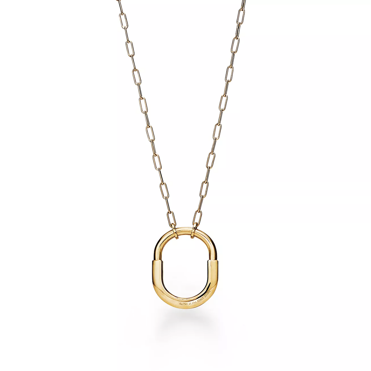 [Hevara Jewelry]LOCK NECKLACE MEDIUM PENDANT GOLD PAVED DIAMONDS