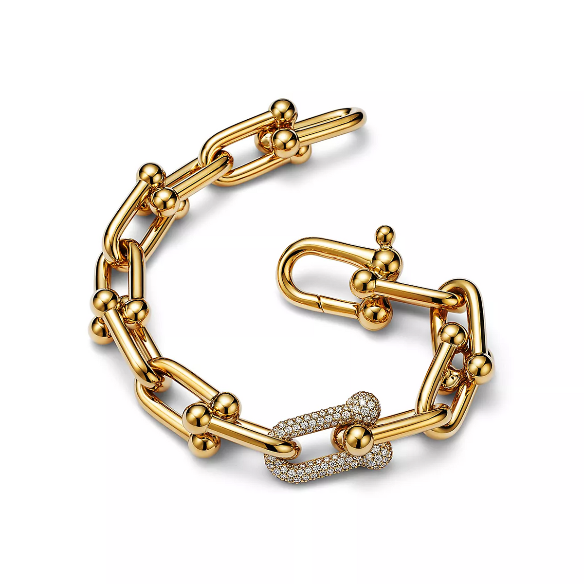 [Hevara Jewelry]HARDWEAR LARGE LINK GOLD DIAMOND BRACELET