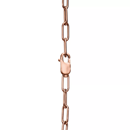 [Hevara Jewelry]LOCK SMALL PENDANT PINK DIAMOND PINK GOLD NECKLACE