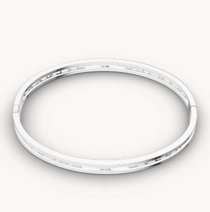 [⭐Hevara Jewelry]ZERO 1 SPIRAL LOGO SILVER BRACELET