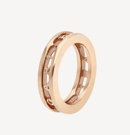 [⭐Hevara Jewelry]ZERO 1 ONE-BAND WITH OPENWORK LOGO SPIRAL RING