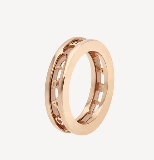 [⭐Hevara Jewelry]ZERO 1 ONE-BAND WITH OPENWORK LOGO SPIRAL RING