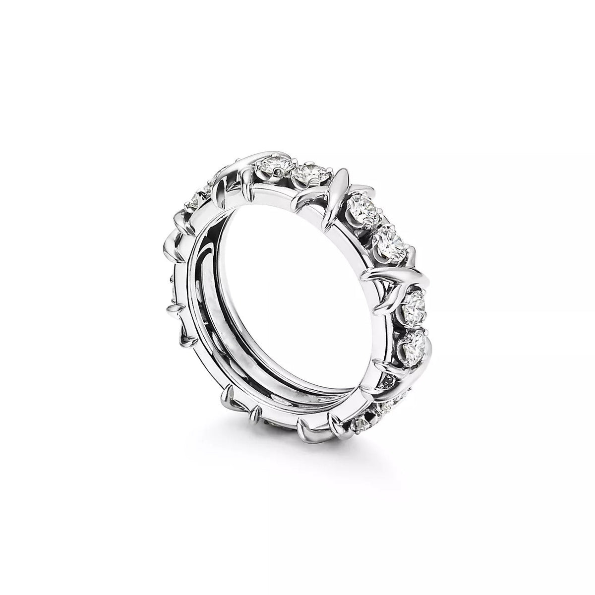 [Hevara Jewelry]SIXTEEN STONE SILVER RING