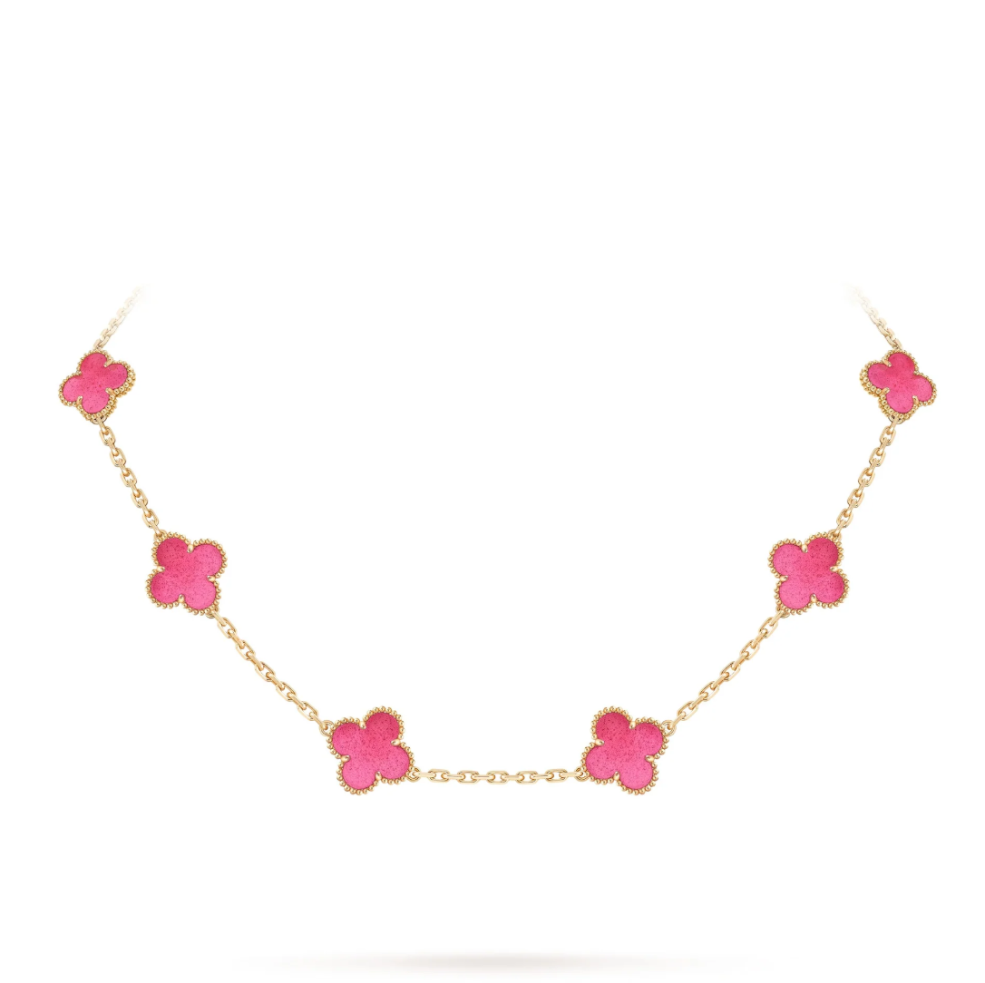 [⭐Hevara Jewelry]CLOVER 10 MOTIFS  NEW BUBBLE PINK ENAMEL
