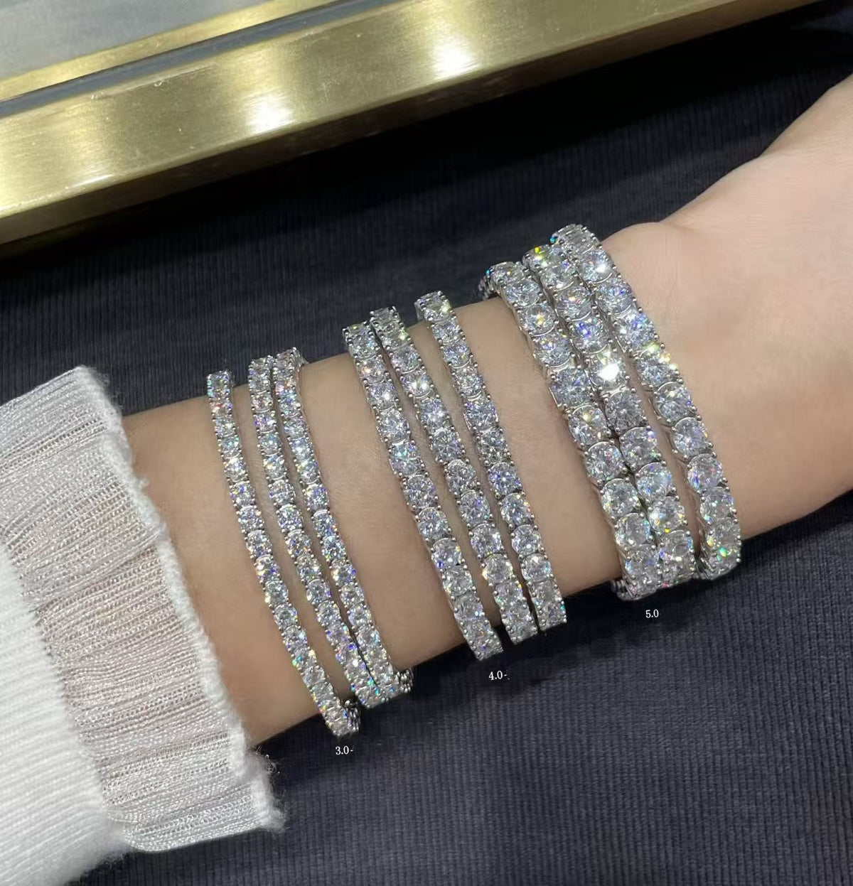 [⭐Hevara Jewelry jewelrys]TENNIS BRACELET WITH FULL DIAMOND SETTING